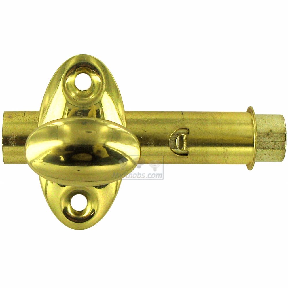 Solid Brass Mortise Bolt in Polished Brass