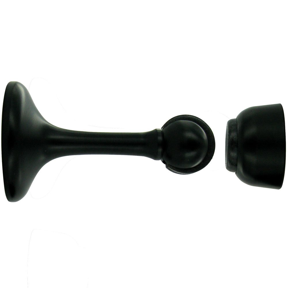 Solid Brass 3" Magnetic Door Holder in Paint Black