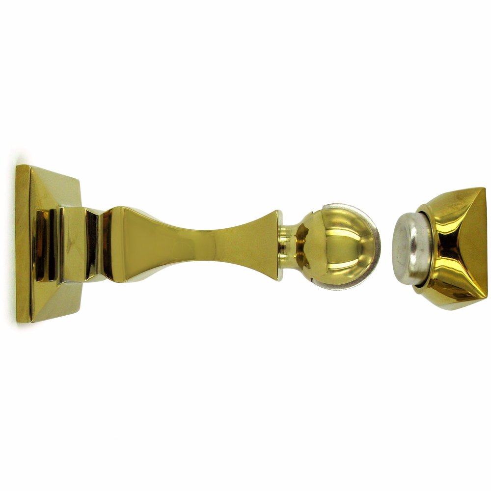 Solid Brass 3 1/2" Magnetic Door Holder in PVD Brass
