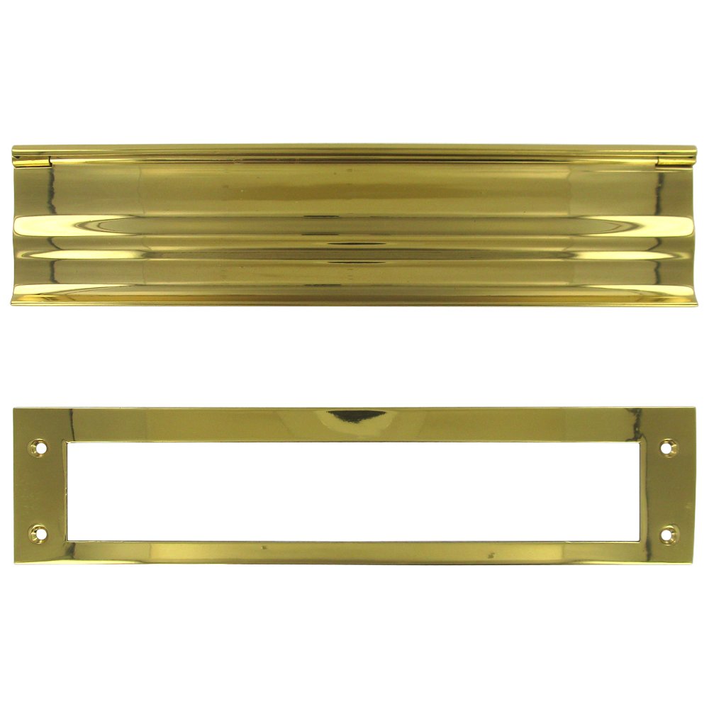 Solid Brass Heavy Duty Mail Slot in Polished Brass
