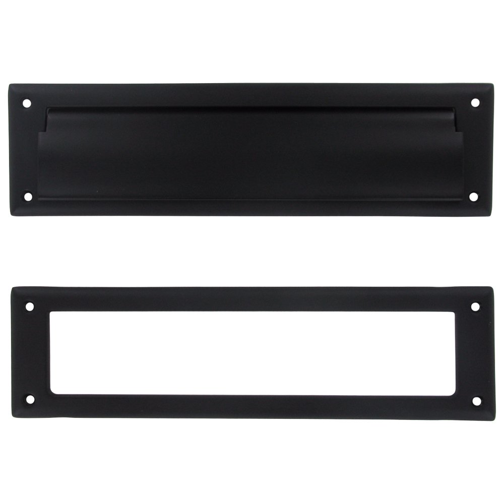Solid Brass Mail Slot in Paint Black