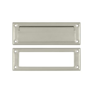 Mail Slot 8 7/8" with Interior Frame in Brushed Nickel