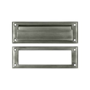 Mail Slot 8 7/8" with Interior Frame in Antique Nickel