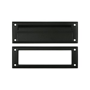 Mail Slot 8 7/8" with Interior Frame in Paint Black