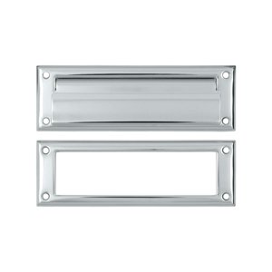 Mail Slot 8 7/8" with Interior Frame in Polished Chrome