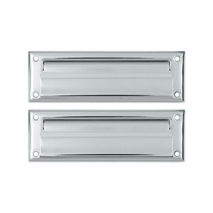Mail Slot 8 7/8" with Back Plate in Polished Chrome