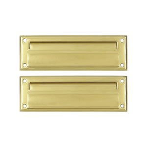 Mail Slot 8 7/8" with Back Plate in Polished Brass