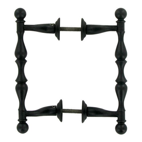 Solid Brass 4 3/16" Centers Off Set Back to Back in Paint Black