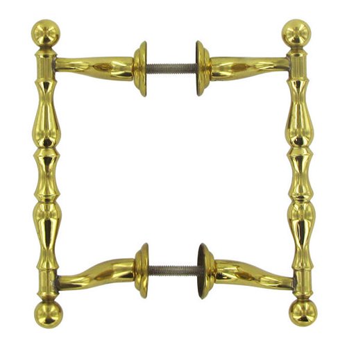 Solid Brass 4 3/16" Centers Off Set Back to Back in Polished Brass