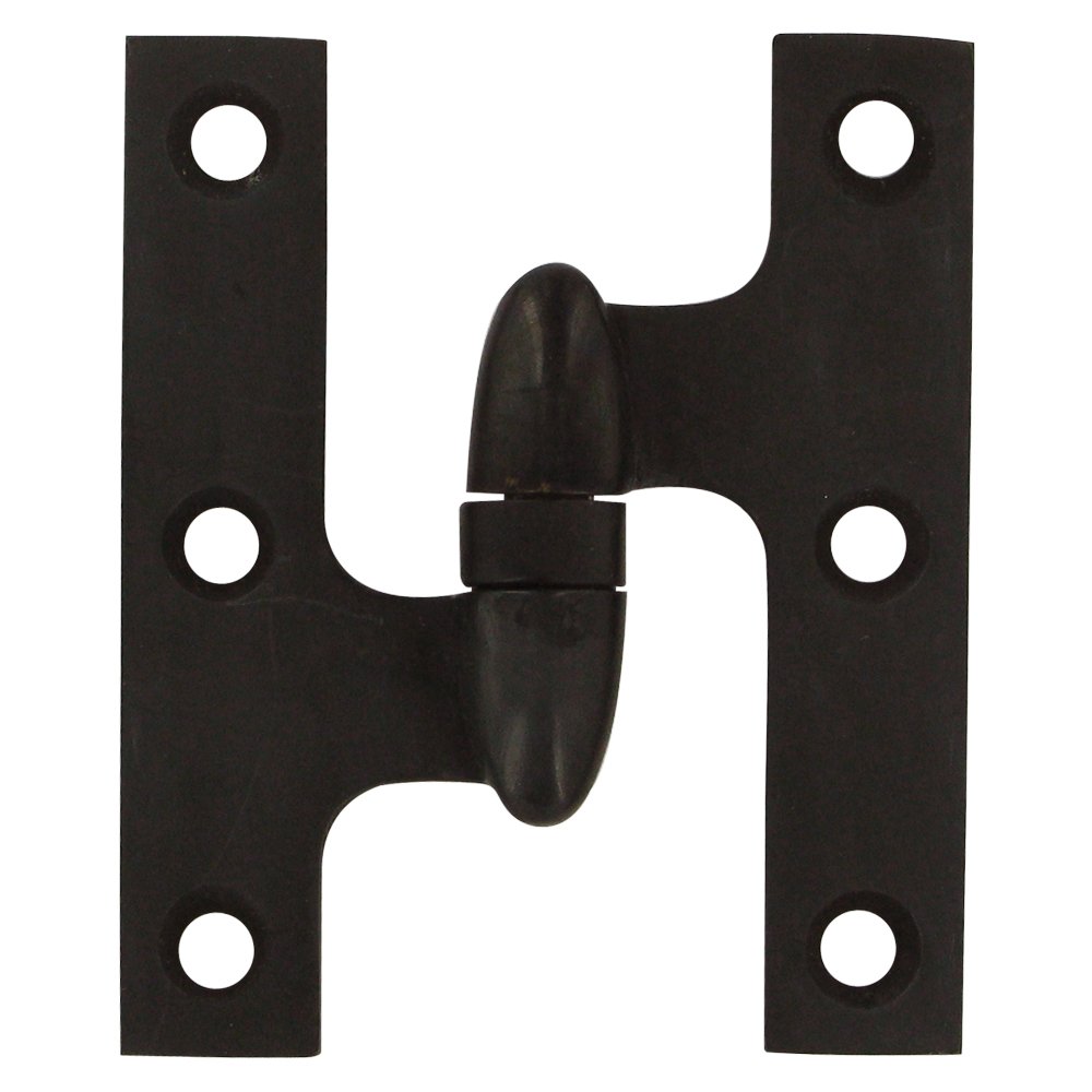 Solid Brass 3" x 2 1/2" Left Handed Olive Knuckle Door Hinge (Sold Individually) in Oil Rubbed Bronze