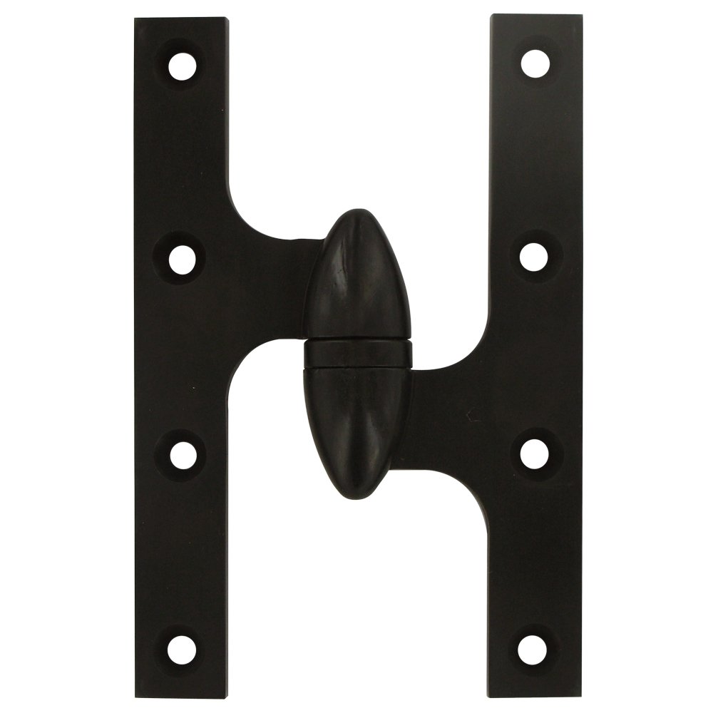 Solid Brass 6" x 4" Right Handed Olive Knuckle Door Hinge (Sold Individually) in Oil Rubbed Bronze