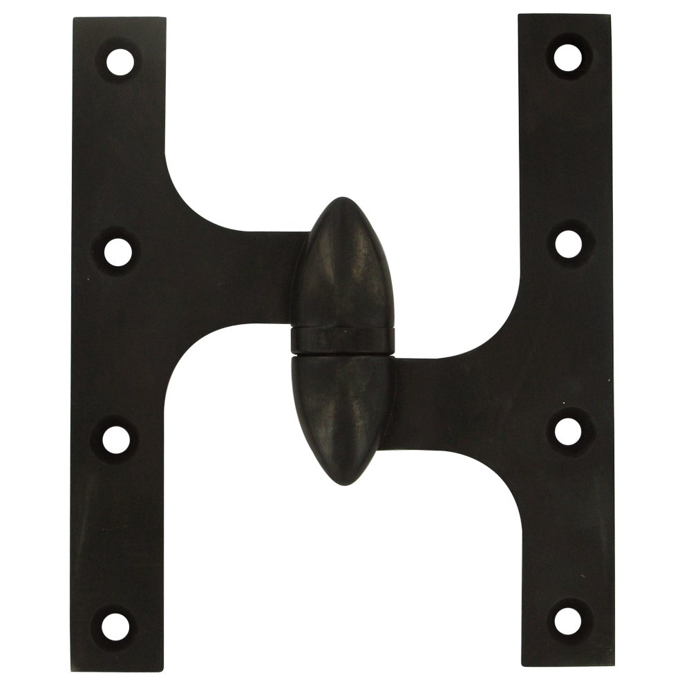 Solid Brass 6" x 5" Right Handed Olive Knuckle Door Hinge (Sold Individually) in Oil Rubbed Bronze