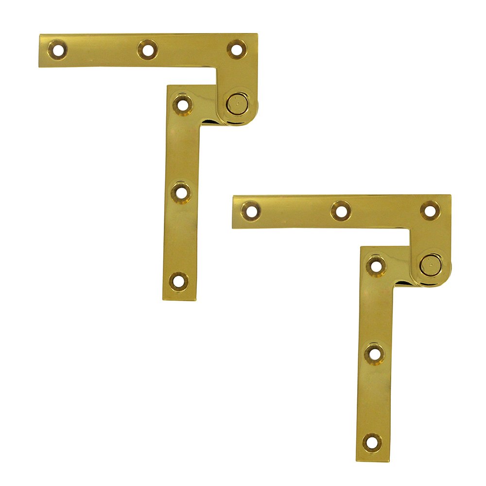Solid Brass 3 7/8" x 5/8" x 1/4" Pivot Door Hinge (Sold as a Pair) in PVD Brass
