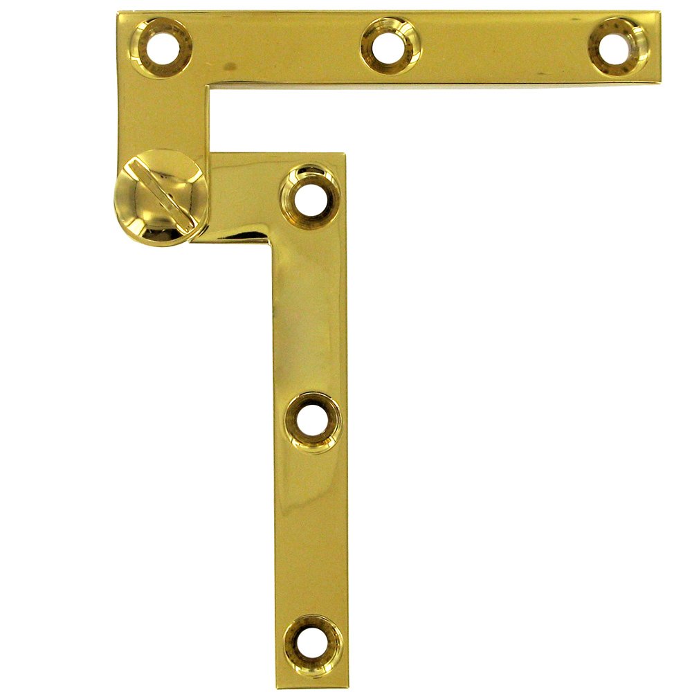 Solid Brass 4 3/8" x 5/8" x 3/8" Pivot Door Hinge (Sold as a Pair) in PVD Brass