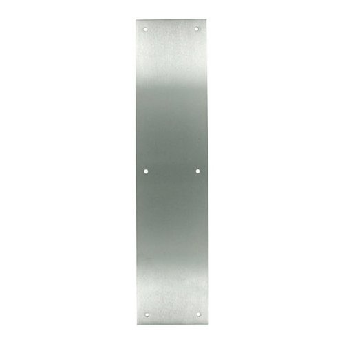 Solid Brass 15" x 3 1/2" Push Plate in Brushed Chrome