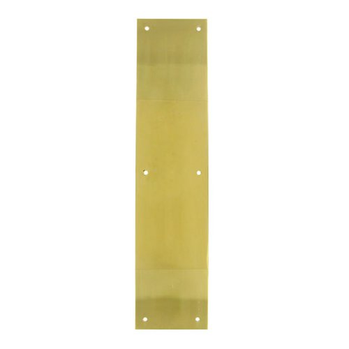 Solid Brass 15" x 3 1/2" Push Plate in Polished Brass