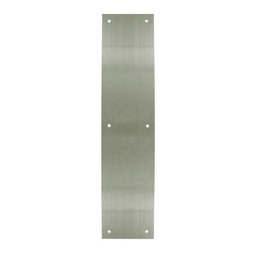 Solid Brass 15" x 3 1/2" Push Plate in Brushed Stainless Steel
