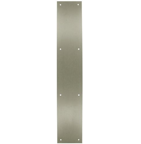 Solid Brass 20" x 3 1/2" Push Plate in Brushed Nickel