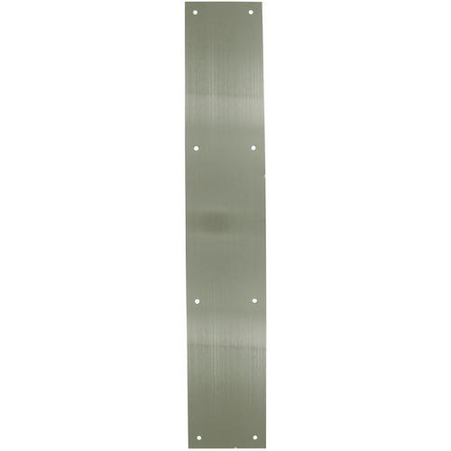 Solid Brass 20" x 3 1/2" Push Plate in Brushed Stainless Steel