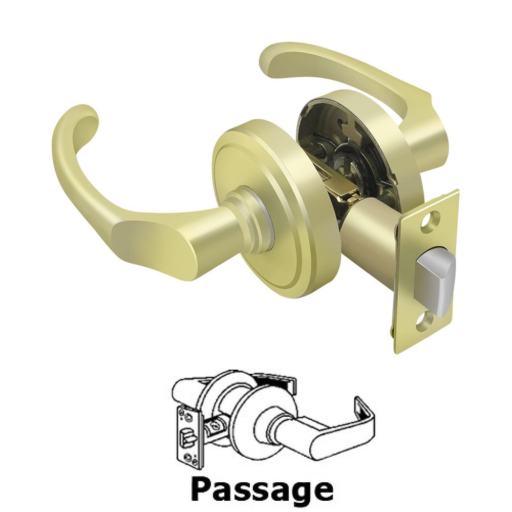 Chapelton Lever Passage in Polished Brass
