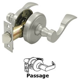 Lacovia Lever Passage in Brushed Nickel