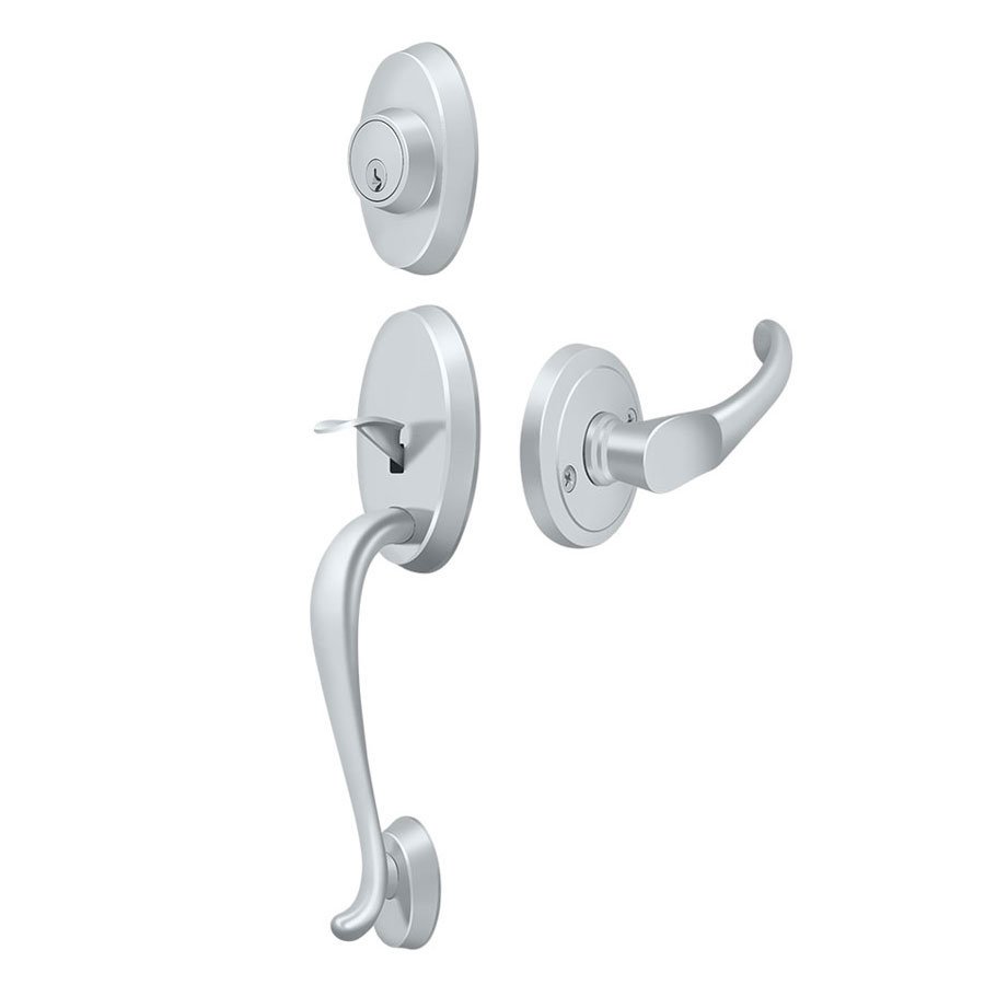 Riversdale Handleset with Chapelton Lever Entry in Polished Chrome