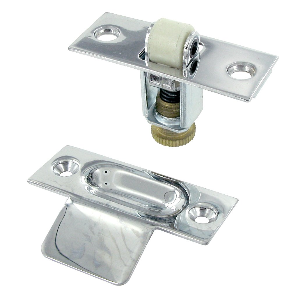 Solid Brass Roller Catch in Polished Chrome