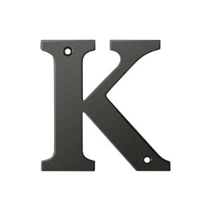 Solid Brass 4" Residential House Letter K in Oil Rubbed Bronze