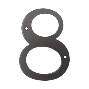 Solid Brass 6" Residential House Number 8 in Oil Rubbed Bronze