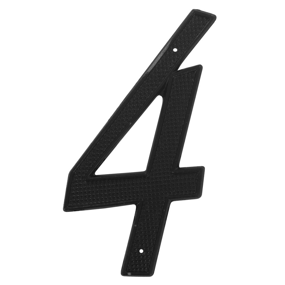 4" Zinc Die Cast House Number #4 in Black