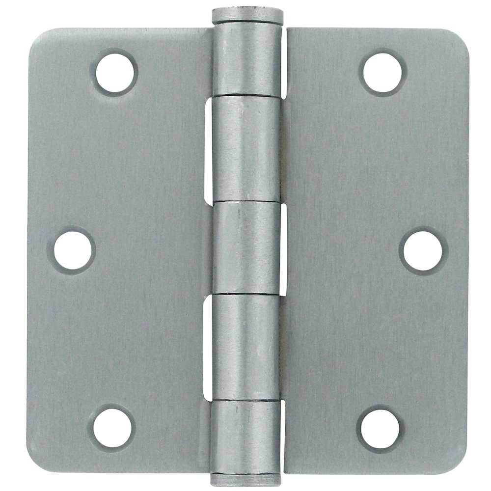 3 1/2" x 3 1/2" 1/4" Radius/Heavy Duty Door Hinge (Sold as a Pair) in Brushed Chrome