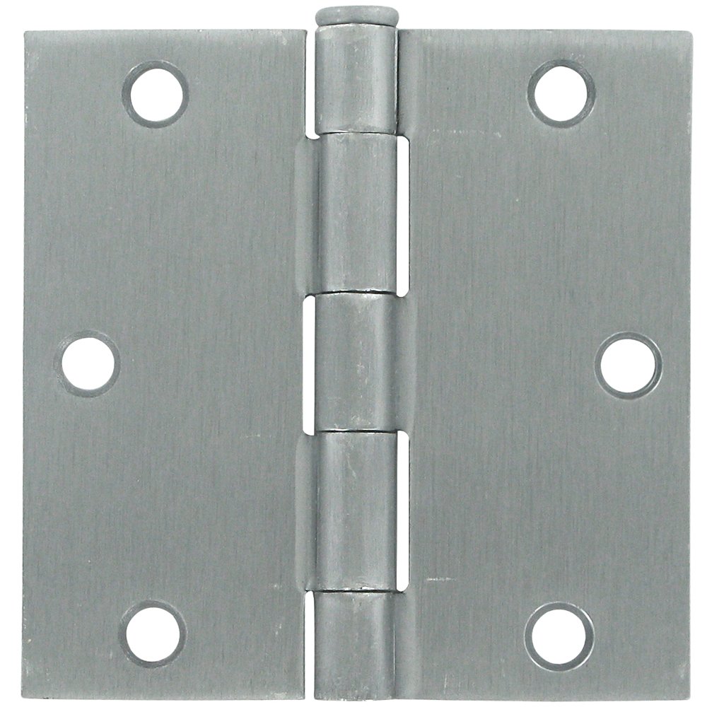 3 1/2" x 3 1/2" Residential Square Door Hinge (Sold as a Pair) in Brushed Chrome