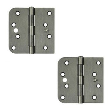 4"x 4"x 5/8"x Left Handed Square Hinge (SOLD AS A PAIR) in Antique Nickel