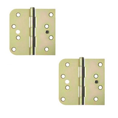 4"x 4"x 5/8"x Left Handed Square Hinge (SOLD AS A PAIR) in Zinc Plated