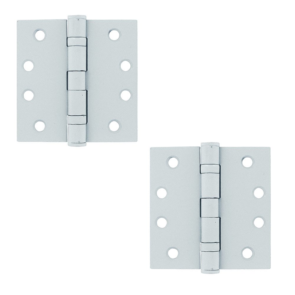 4" x 4" Heavy Duty Square Door Hinge (Sold as a Pair) in Paint White
