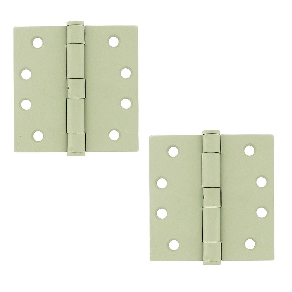 Removable Pin/Heavy Duty Square Door Hinge (Sold as a Pair) in Prime Coat White