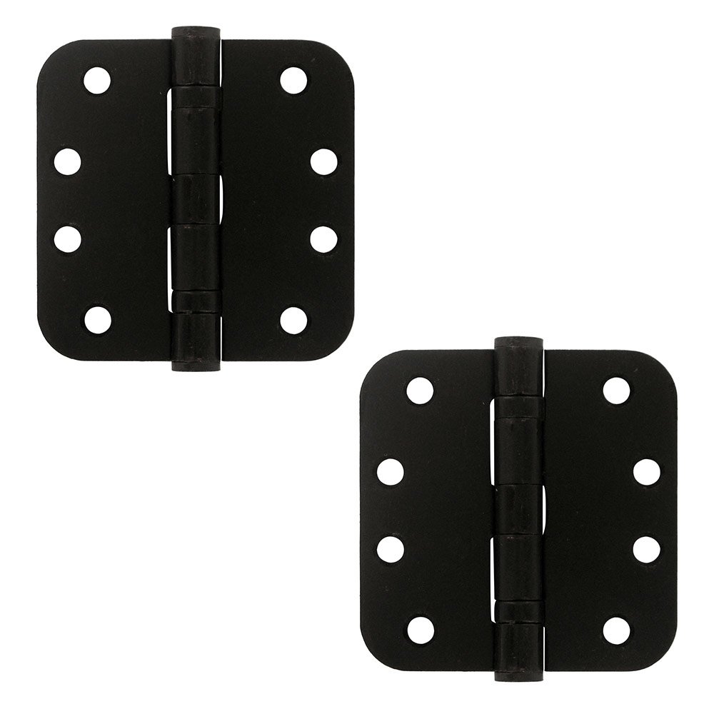 4" x 4" 5/8" Radius/2 Ball Bearing/Heavy Duty Door Hinge (Sold as a Pair) in Oil Rubbed Bronze