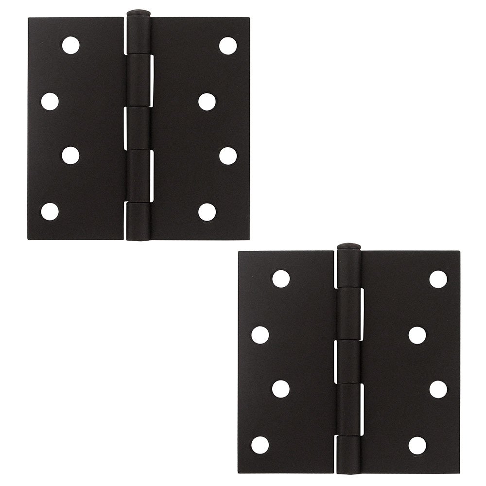 4" x 4" Residential Square Door Hinge (Sold as a Pair) in Oil Rubbed Bronze
