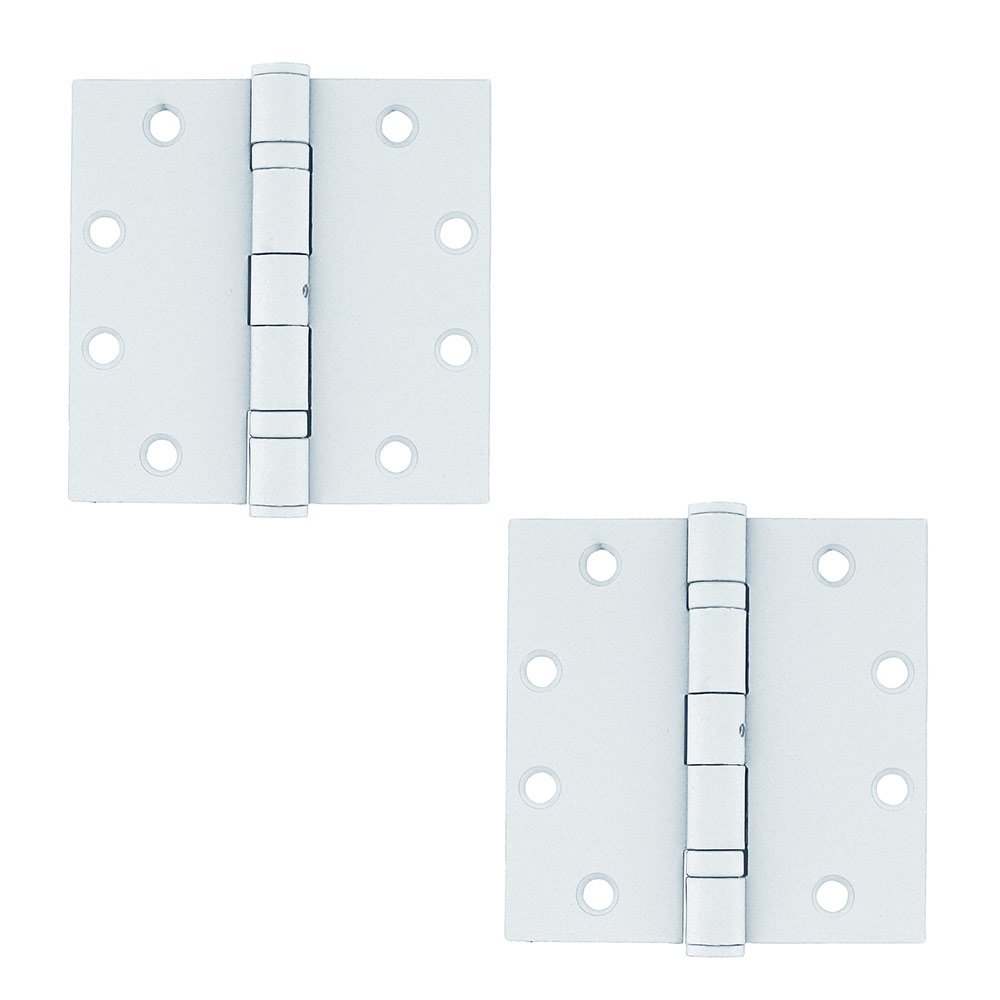 Removable Pin Square Door Hinge (Sold as a Pair) in Paint White