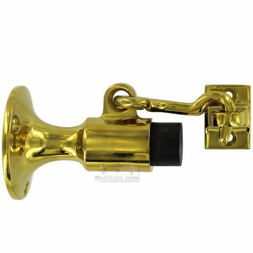 Solid Brass Wall Mounted Bumper with Holder in PVD Brass