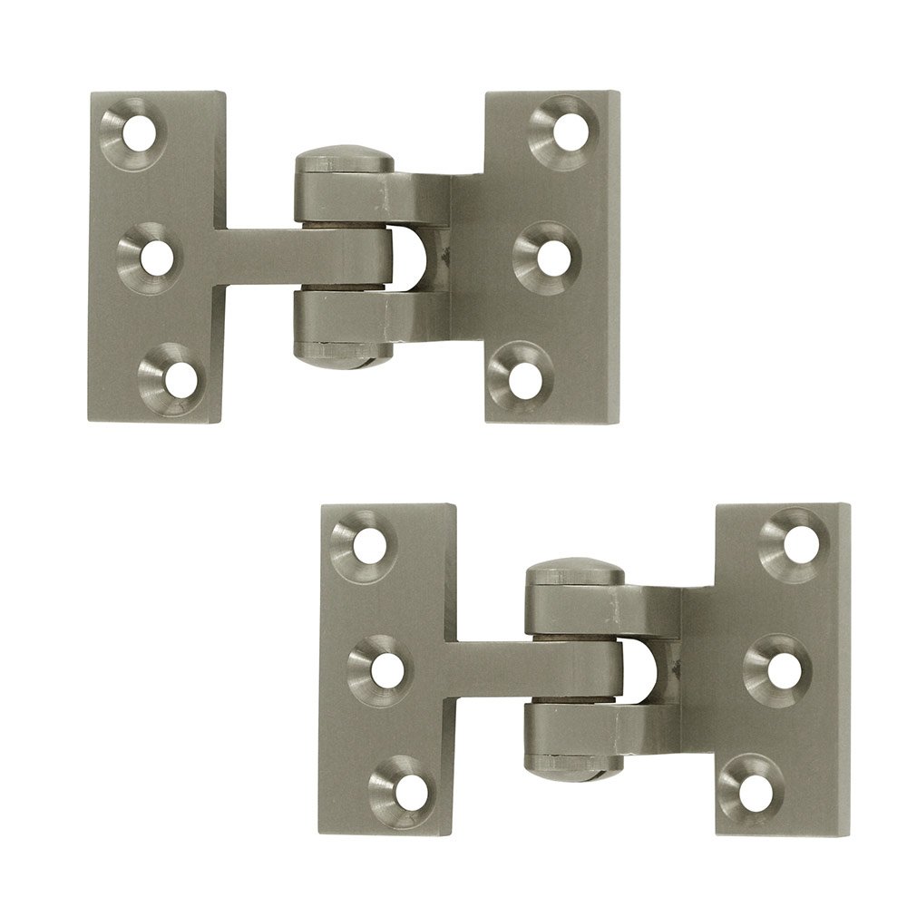 Solid Brass Intermediate Pivot Door Hinge (Sold a Pair) in Brushed Nickel
