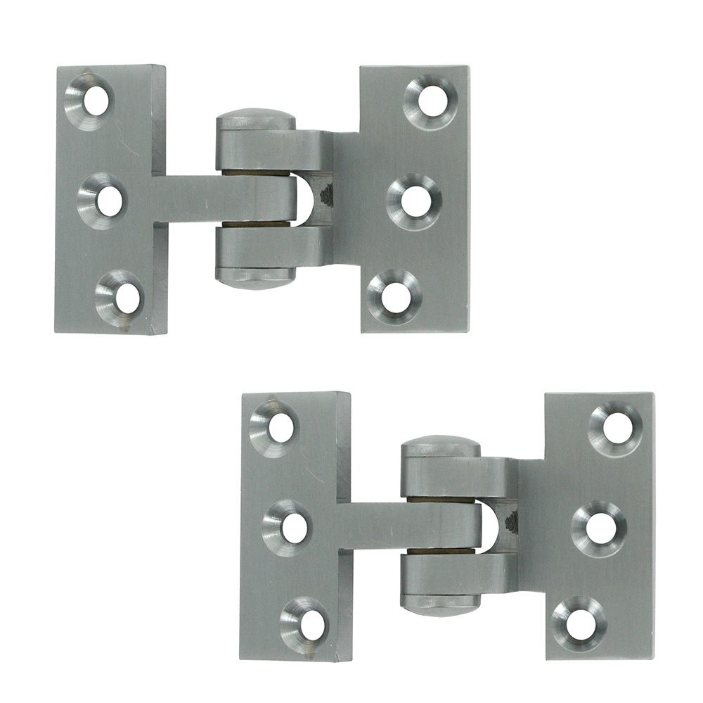 Solid Brass Intermediate Pivot Door Hinge (Sold a Pair) in Brushed Chrome
