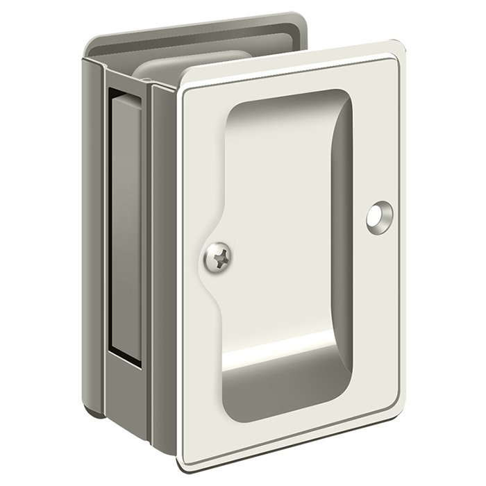 3 1/4"x 2 1/4" Adjustable Passage Pocket Lock in Polished Nickel