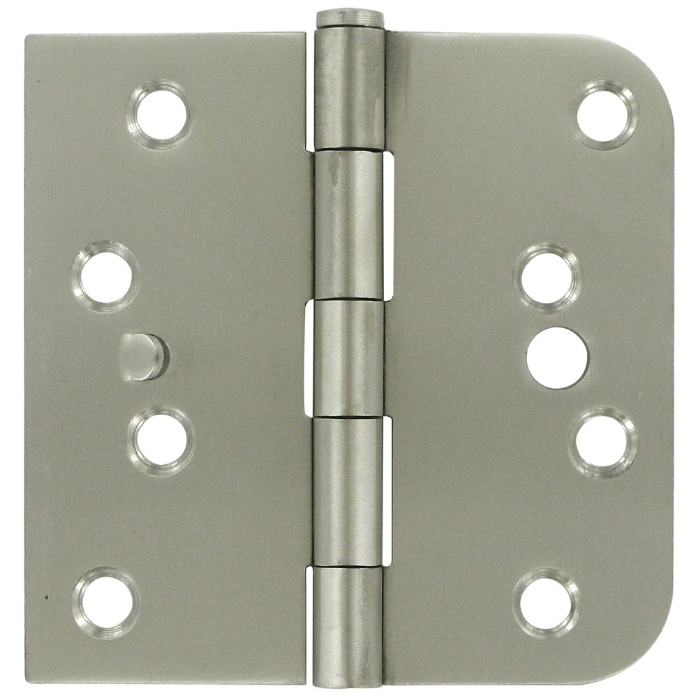 Stainless Steel 4" x 4" 5/8" Radius/Square/Section Lock Top Right Handed Door Hinge (Sold as a Pair) in Brushed Stainless Steel