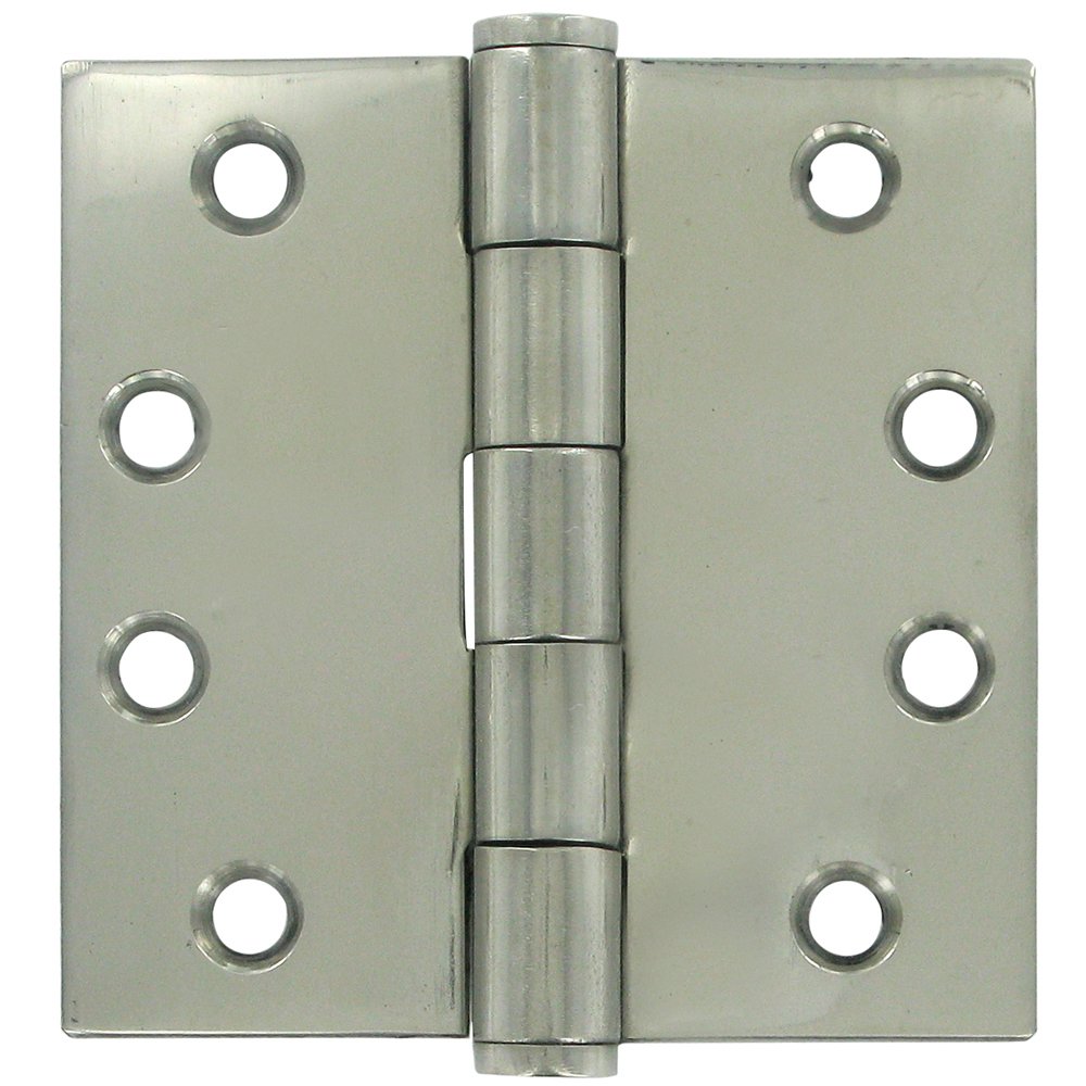 Stainless Steel 4" x 4" Standard Square Door Hinge (Sold as a Pair) in Polished Stainless Steel