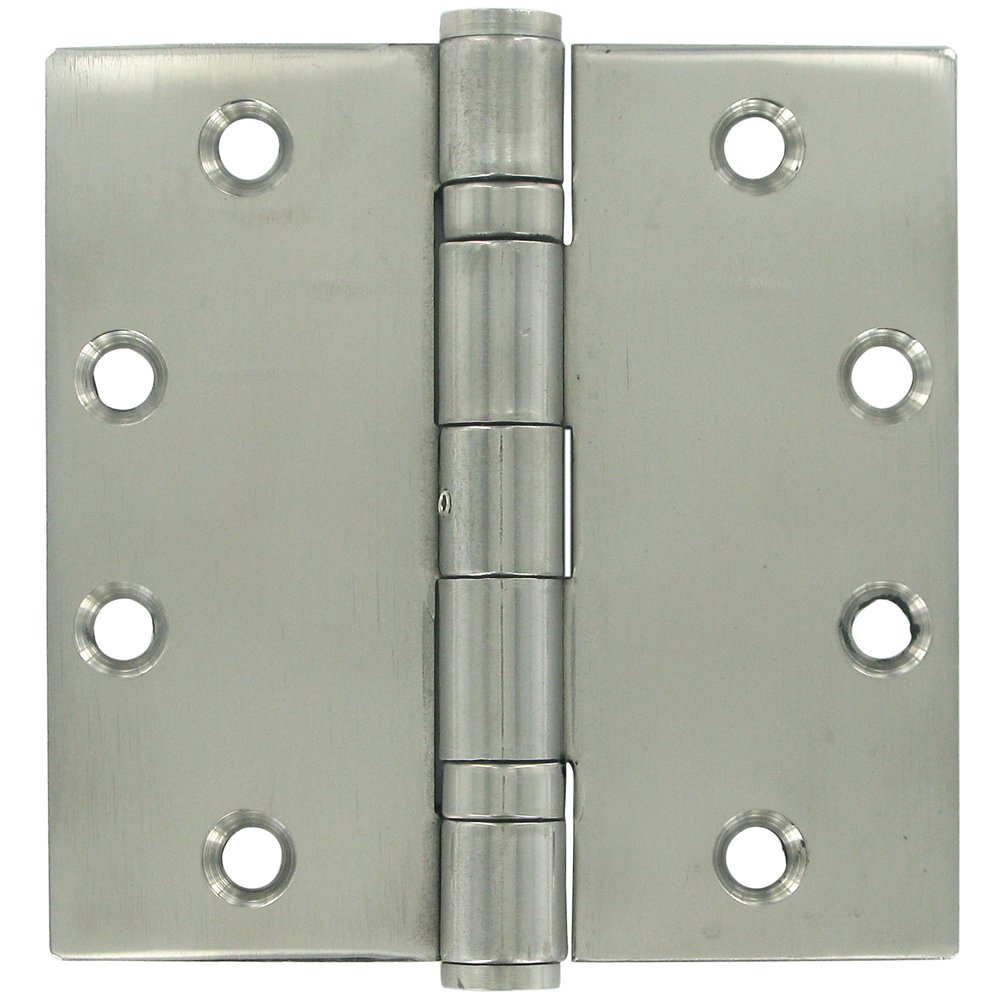 Removable Pin Square Door Hinge (Sold as a Pair) in Polished Stainless Steel