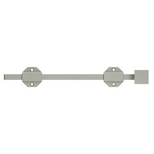 Solid Brass 12" Modern Surface Bolt in Brushed Nickel