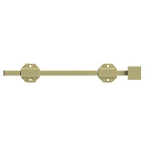 Solid Brass 12" Modern Surface Bolt in Unlacquered Brass