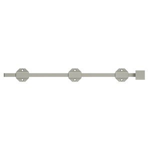 Solid Brass 18" Modern Surface Bolt in Brushed Nickel