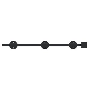 Solid Brass 18" Modern Surface Bolt in Paint Black
